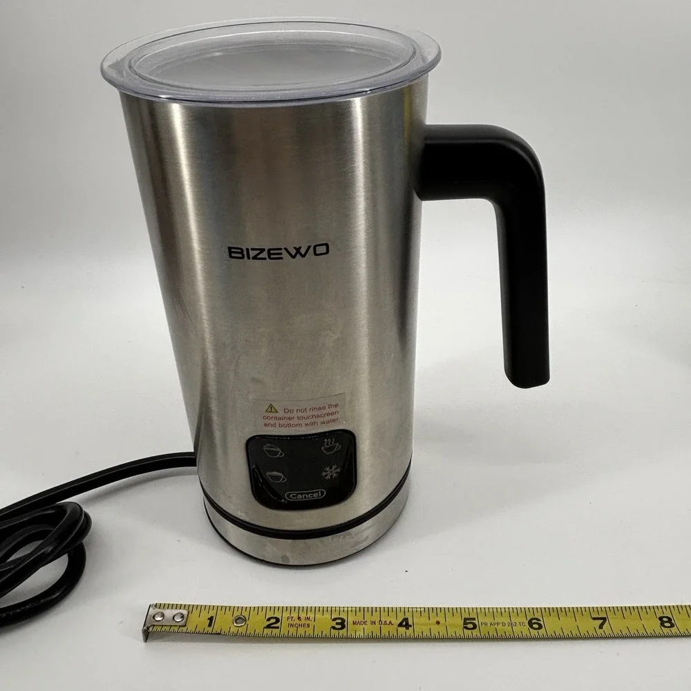 BIZEWO Milk‎ Frother Electric, Coffee Frother, Warm and Cold Milk Foamer